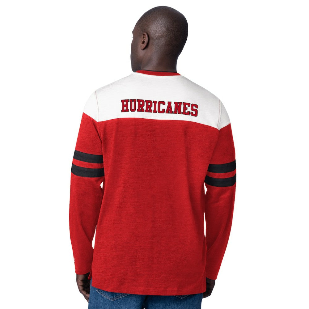Carolina Hurricanes Starter Blitz Durene Long Sleeve T-Shirt - Red T-shirts