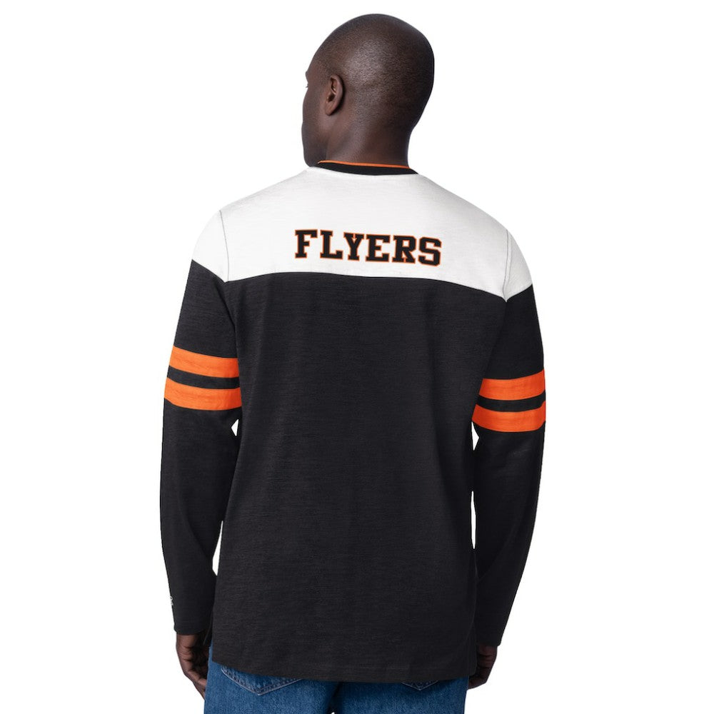 Philadelphia Flyers Starter Blitz Durene Long Sleeve T-Shirt - Black T-shirts