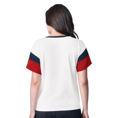 Washington Capitals G-III 4Her by Carl Banks Women's Rink Oversized Rhinestone V-Neck T-Shirt - White T-shirts