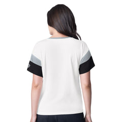 Los Angeles Kings G-III 4Her by Carl Banks Women's Rink Oversized Rhinestone V-Neck T-Shirt - White T-shirts