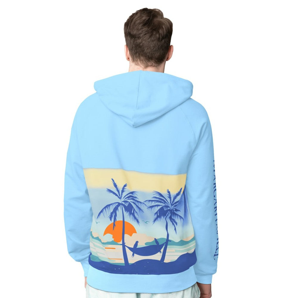 New York Rangers Margaritaville Island Dream Peached Pullover Hoodie - Blue Hoodies