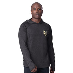 Vegas Golden Knights MSX by Michael Strahan Fast Track Raglan Long Sleeve Hoodie T-Shirt - Black T-shirts