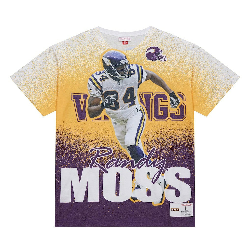 Randy Moss Minnesota Vikings Burst Retired Player T-Shirt - Gray outlet