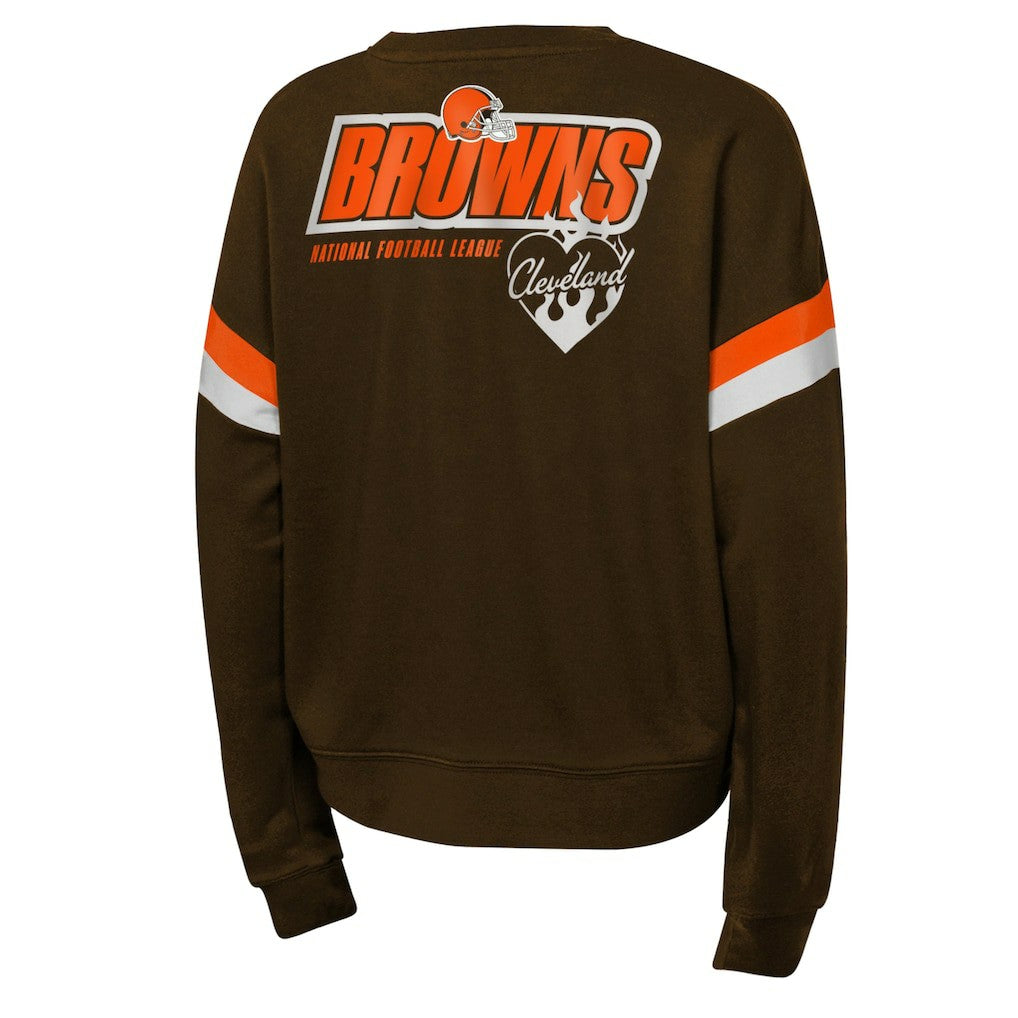 Cleveland Browns Girls Eternal Love Pullover Sweatshirt - Brown online