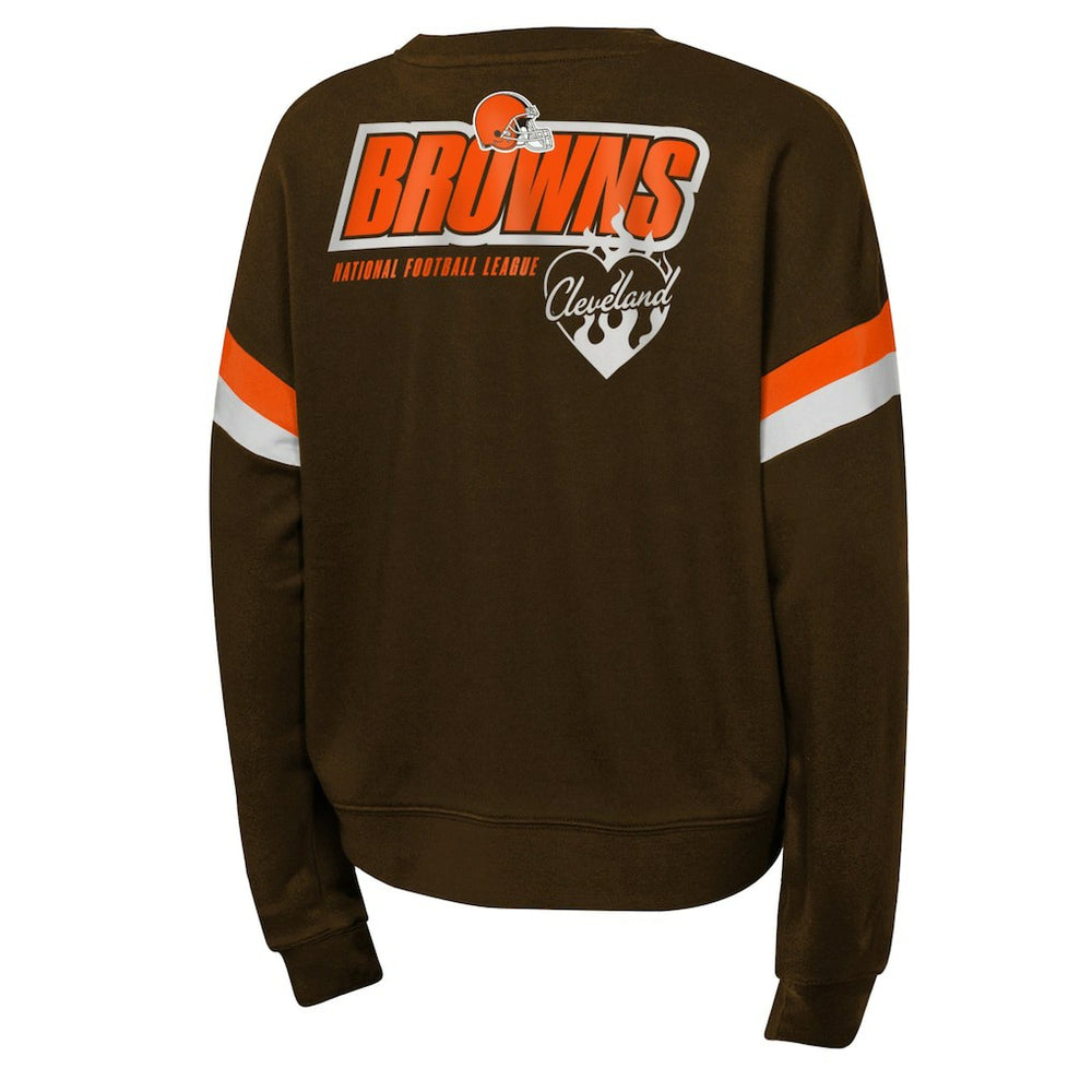 Cleveland Browns Girls Eternal Love Pullover Sweatshirt - Brown online