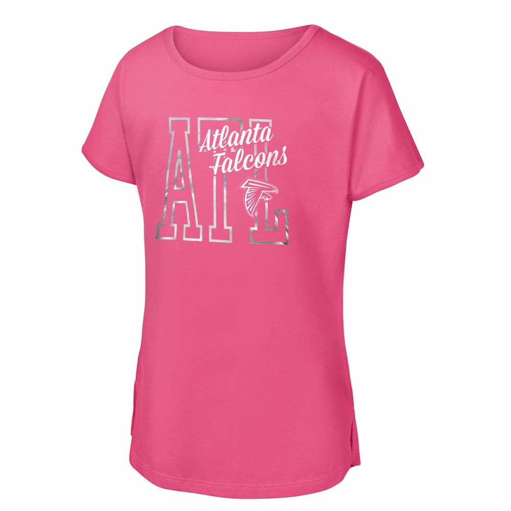 Atlanta Falcons Girls Youth Signal Caller Dolman T-Shirt - Pink for sale
