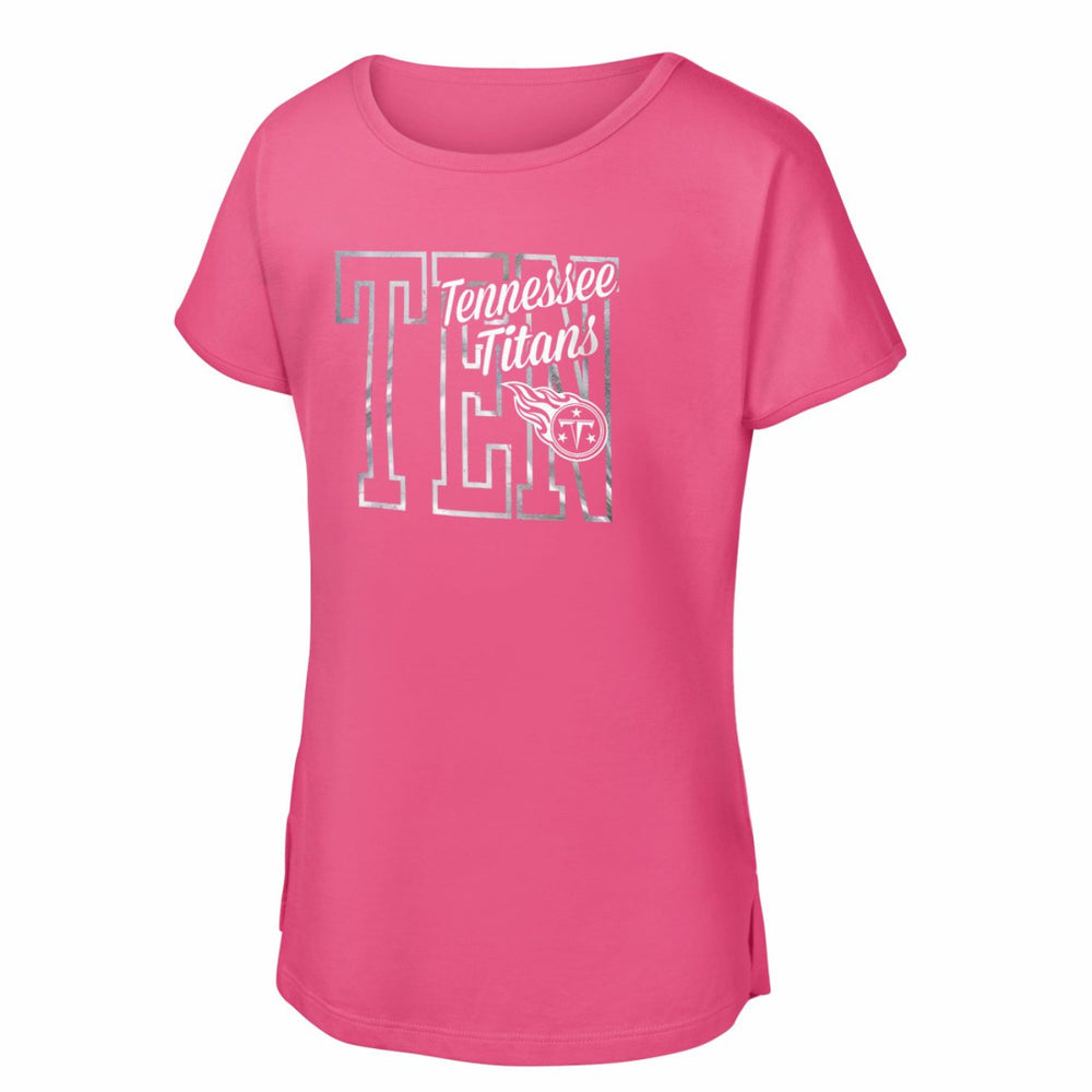 Tennessee Titans Girls Youth Signal Caller Dolman T-Shirt - Pink for sale