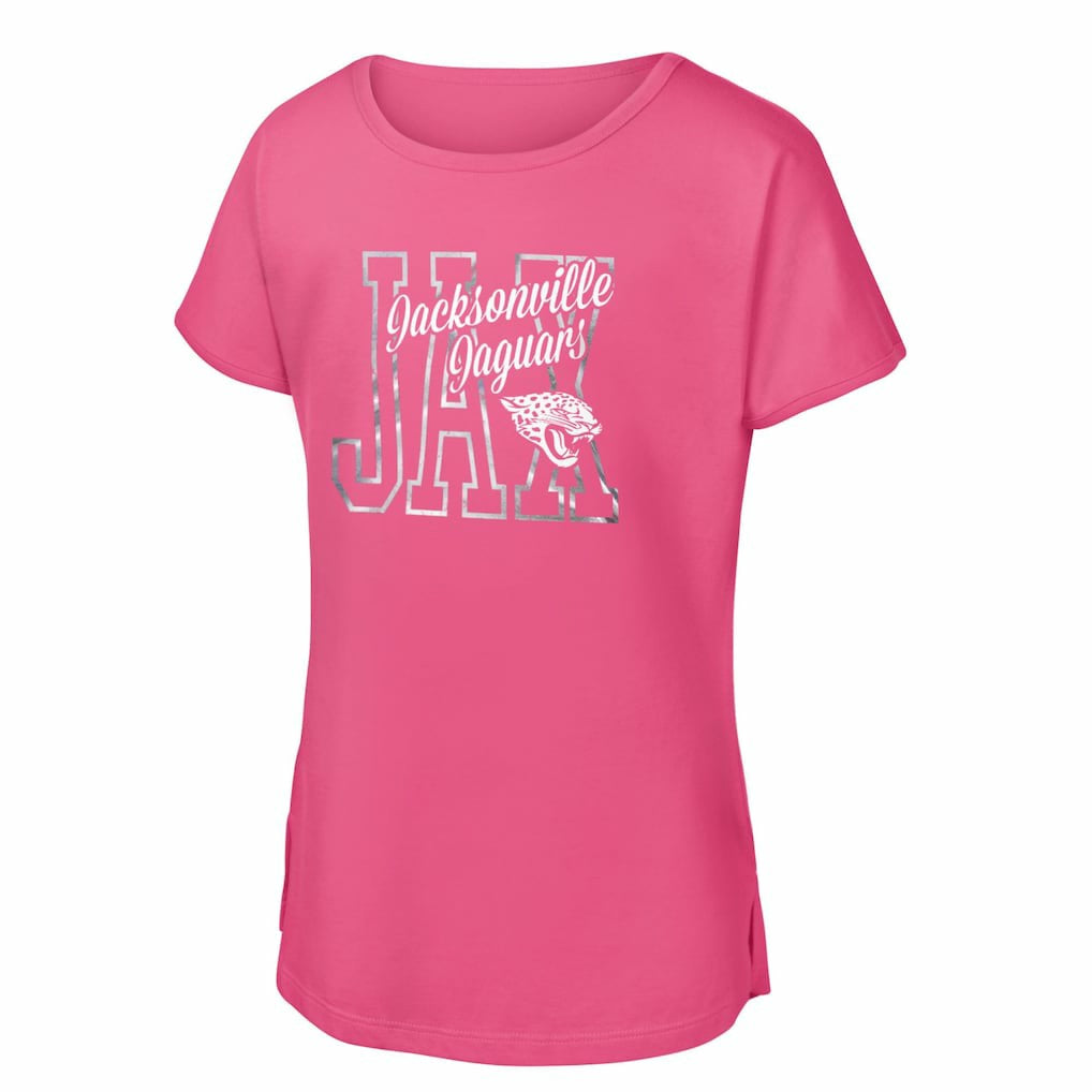 Jacksonville Jaguars Girls Youth Signal Caller Dolman T-Shirt - Pink for sale