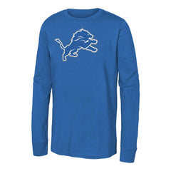 Detroit Lions Youth Primary Logo Long Sleeve T-Shirt - Blue discount