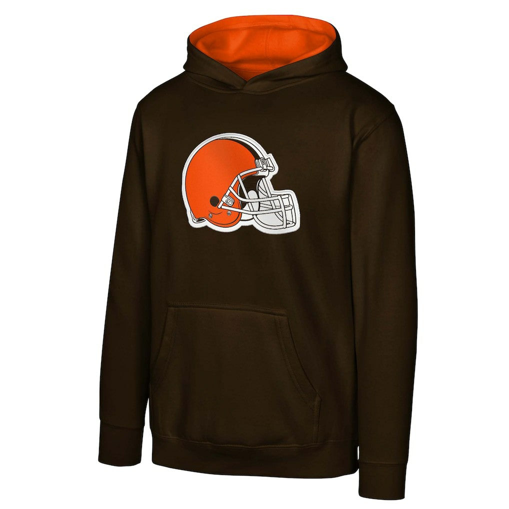Cleveland Browns Youth Prime Pullover Hoodie - Brown on sale