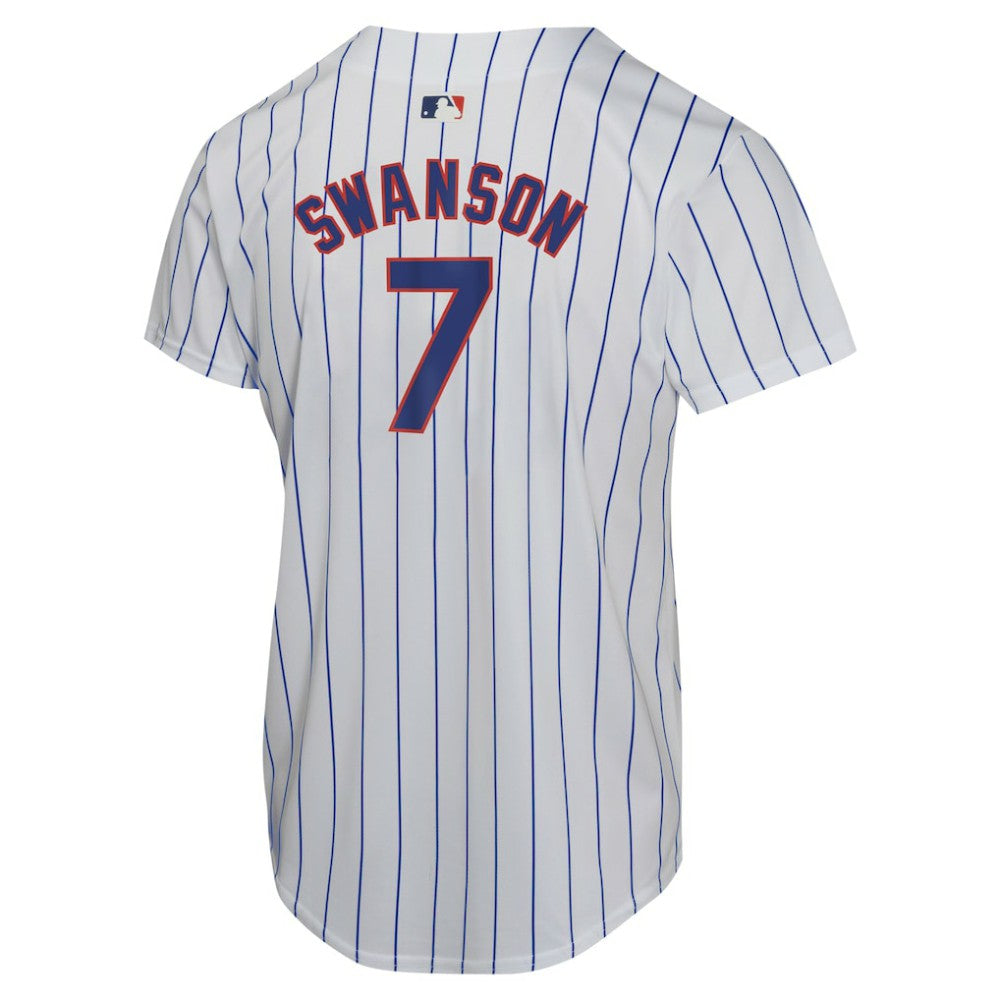 Dansby Swanson Chicago Cubs Youth Home Game Player Jersey White