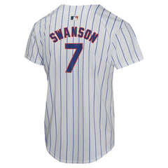 Dansby Swanson Chicago Cubs Youth Home Game Player Jersey White