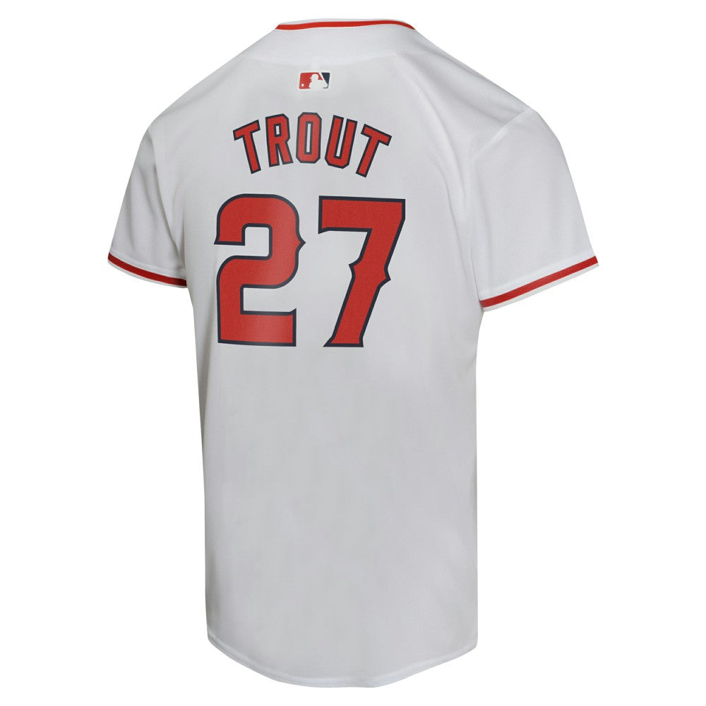 Mike Trout Los Angeles Angels Youth Home Game Player Jersey White