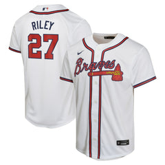 Austin Riley Atlanta Braves Youth Home Game Player Jersey White