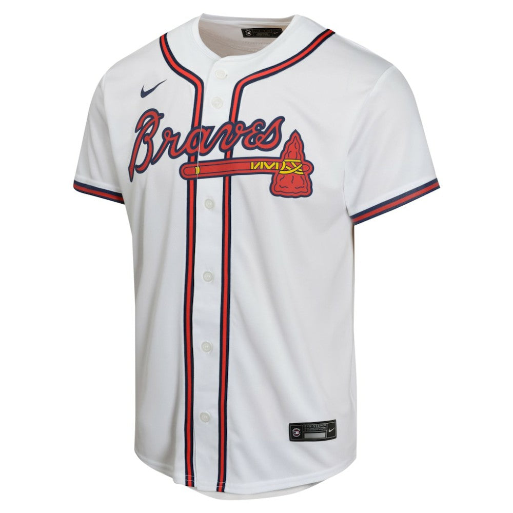 Ozzie Albies Atlanta Braves Youth Home Game Player Jersey White