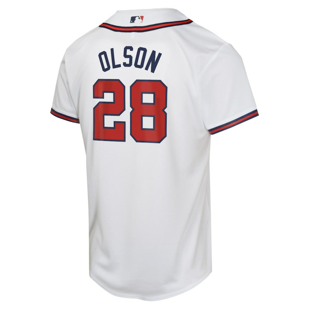 Matt Olson Atlanta Braves Youth Home Game Player Jersey White