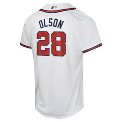 Matt Olson Atlanta Braves Youth Home Game Player Jersey White