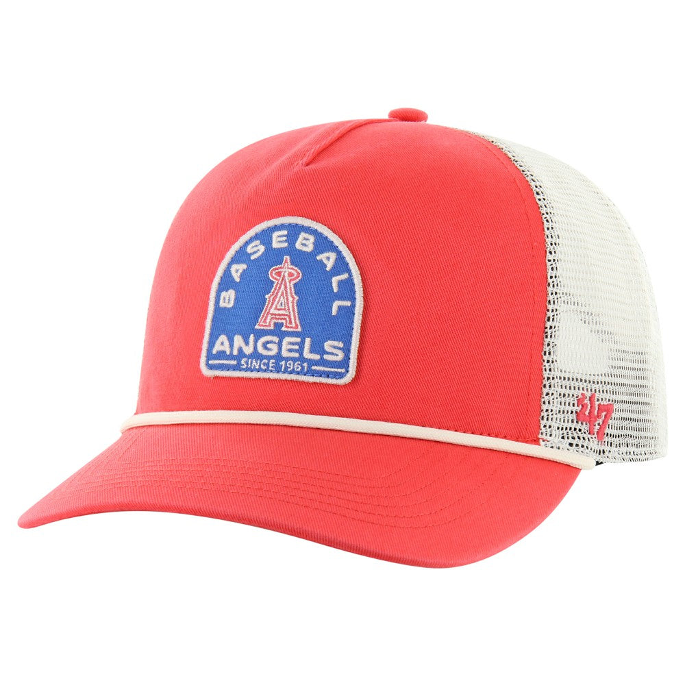Los Angeles Angels Cypress Trucker Hitch Adjustable Hat Red