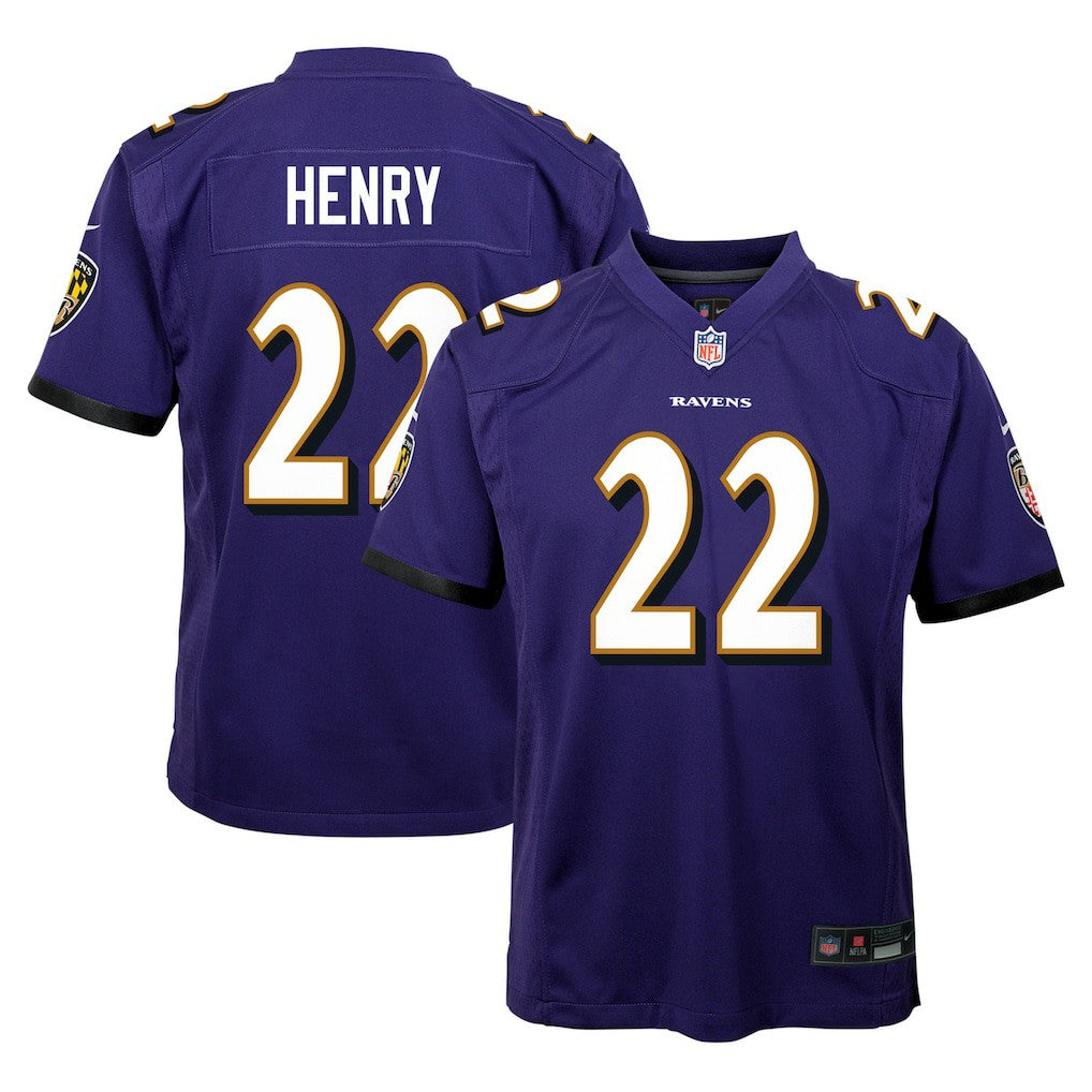 Derrick Henry Baltimore Ravens Youth Game Jersey - Purple cheap