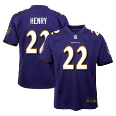 Derrick Henry Baltimore Ravens Youth Game Jersey - Purple cheap