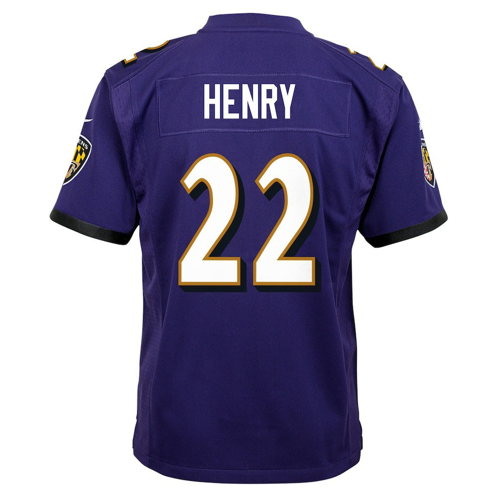 Derrick Henry Baltimore Ravens Youth Game Jersey - Purple cheap