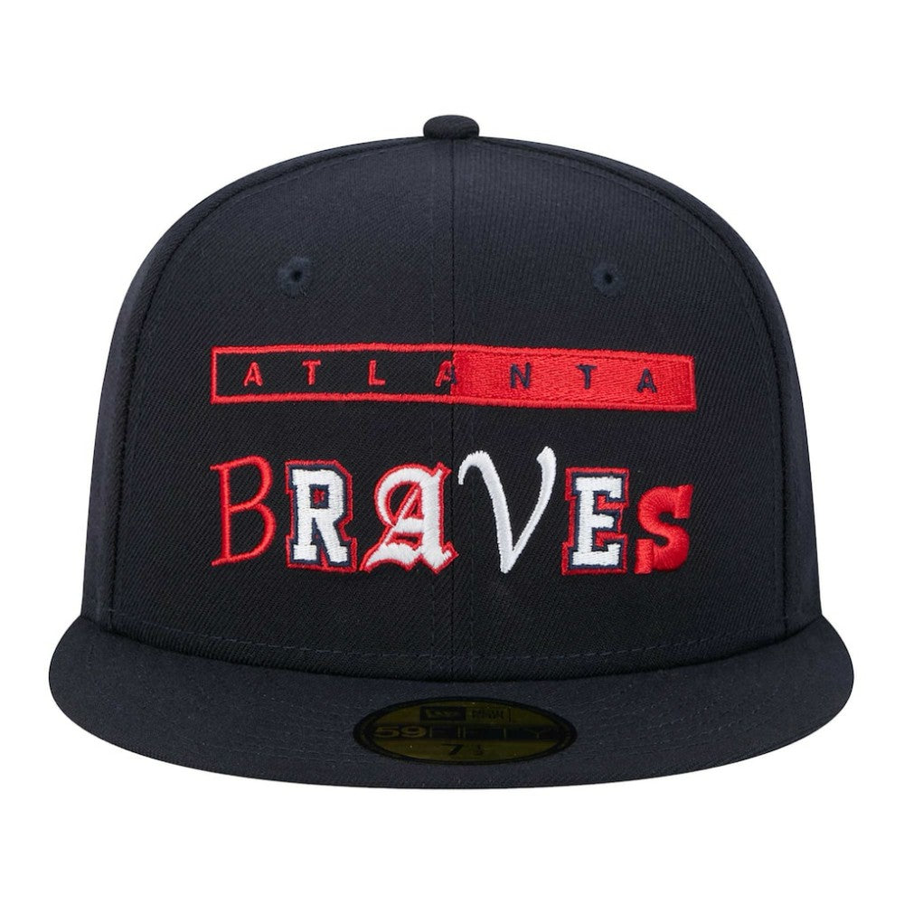 Atlanta Braves Ransom 59FIFTY Fitted Hat Navy