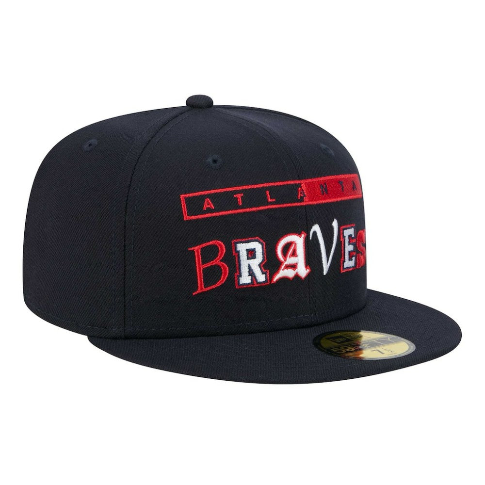 Atlanta Braves Ransom 59FIFTY Fitted Hat Navy