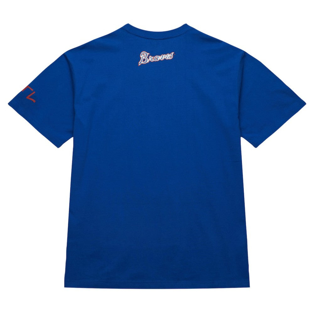 Hank Aaron Atlanta Braves Cooperstown Collection Heavyweight Premium Player Vintage Logo T-Shirt Royal