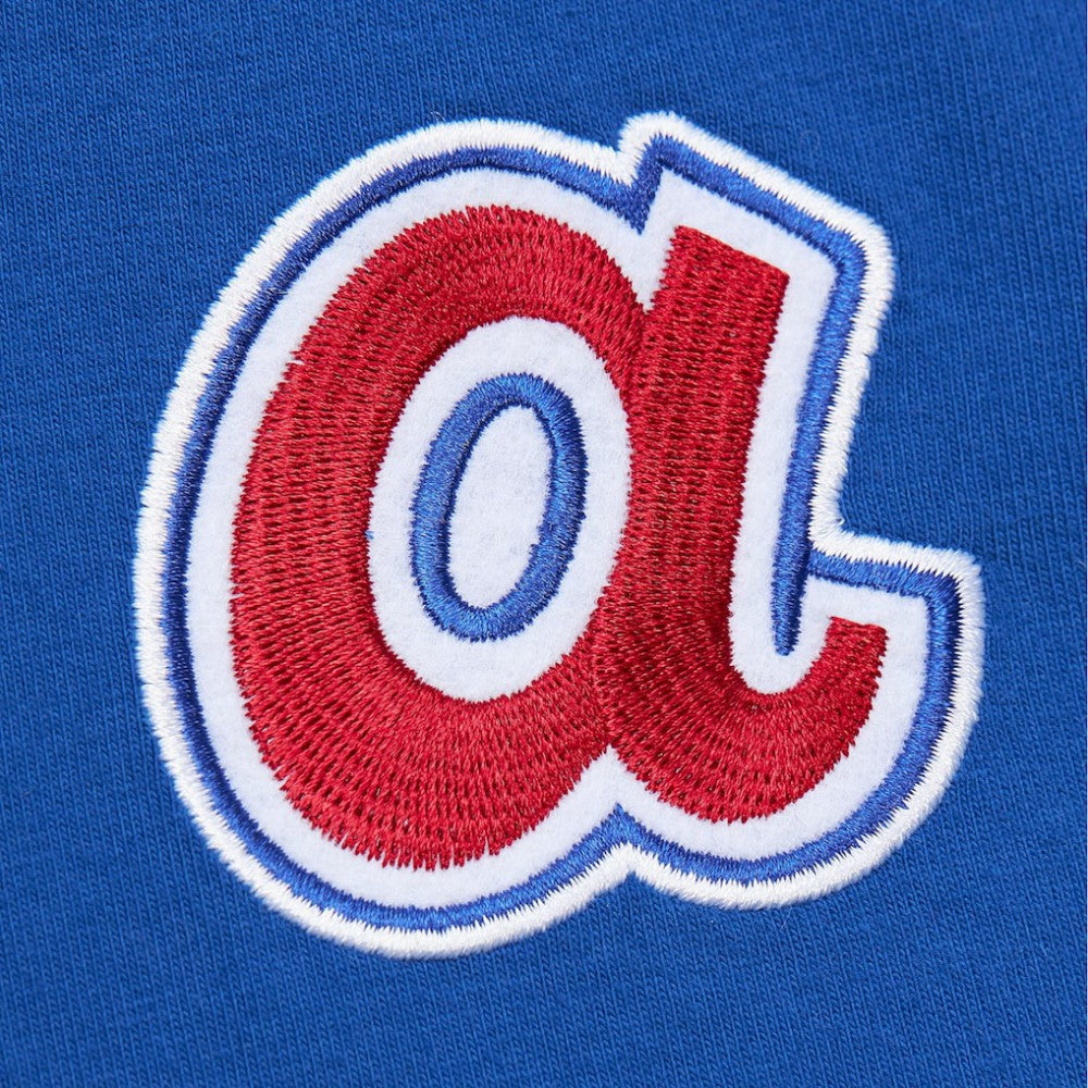 Hank Aaron Atlanta Braves Cooperstown Collection Heavyweight Premium Player Vintage Logo T-Shirt Royal