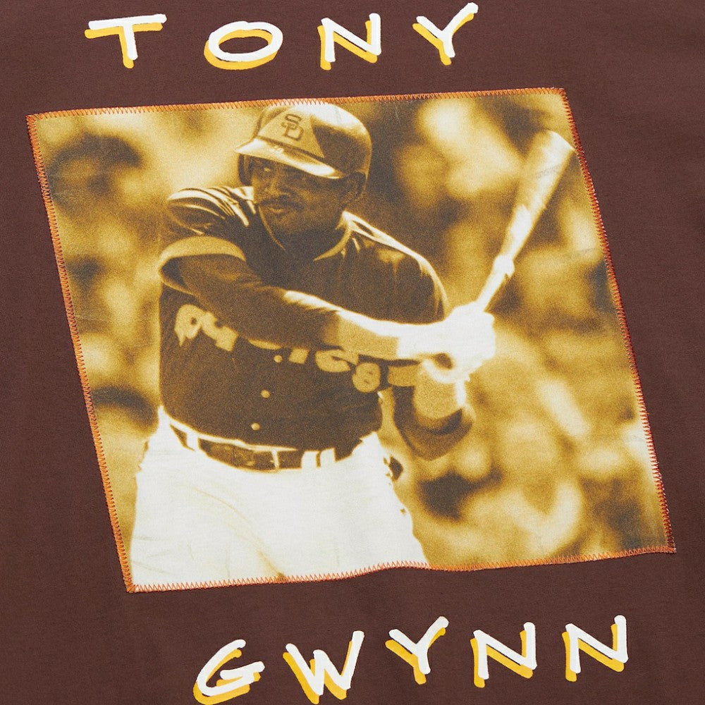 Tony Gwynn San Diego Padres Cooperstown Collection Heavyweight Premium Player Vintage Logo T-Shirt Brown