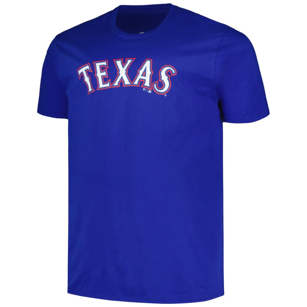 Wyatt Langford Texas Rangers Big & Tall Name & Number T-Shirt Royal