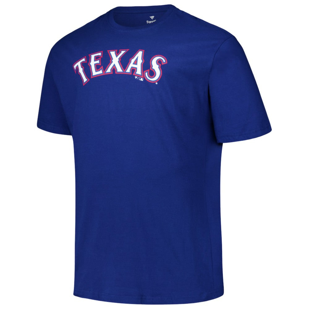 Evan Carter Texas Rangers Big & Tall Name & Number T-Shirt Royal