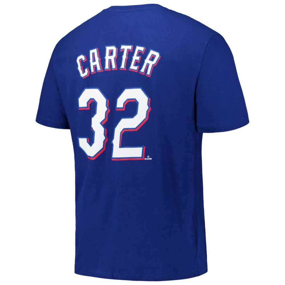 Evan Carter Texas Rangers Big & Tall Name & Number T-Shirt Royal