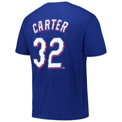 Evan Carter Texas Rangers Big & Tall Name & Number T-Shirt Royal