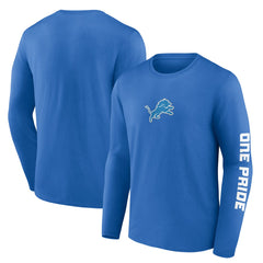 Detroit Lions One Pride Long Sleeve T-Shirt - Blue discount