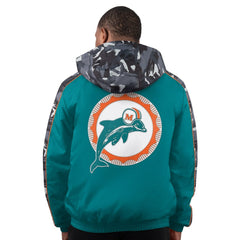 Miami Dolphins Starter Thursday Night Gridiron Full-Zip Hoodie Jacket - Aqua on sale