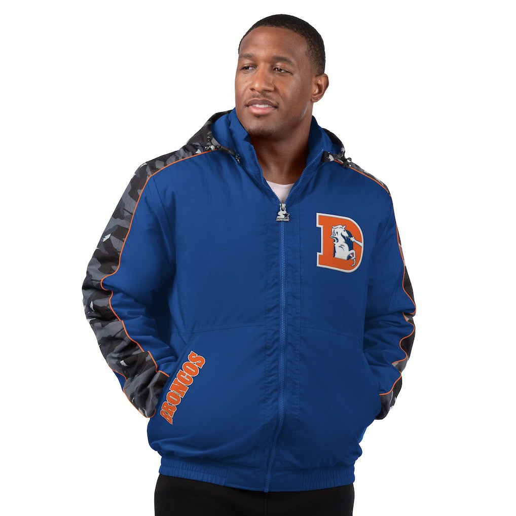 Denver Broncos Starter Thursday Night Gridiron Full-Zip Hoodie Jacket - Navy sale