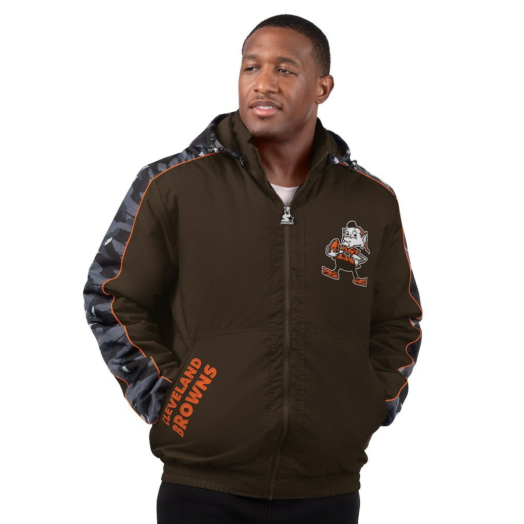 Cleveland Browns Starter Thursday Night Gridiron Full-Zip Hoodie Jacket - Brown cheap