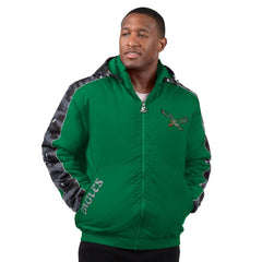 Philadelphia Eagles Starter Thursday Night Gridiron Full-Zip Hoodie Jacket - Kelly Green on sale