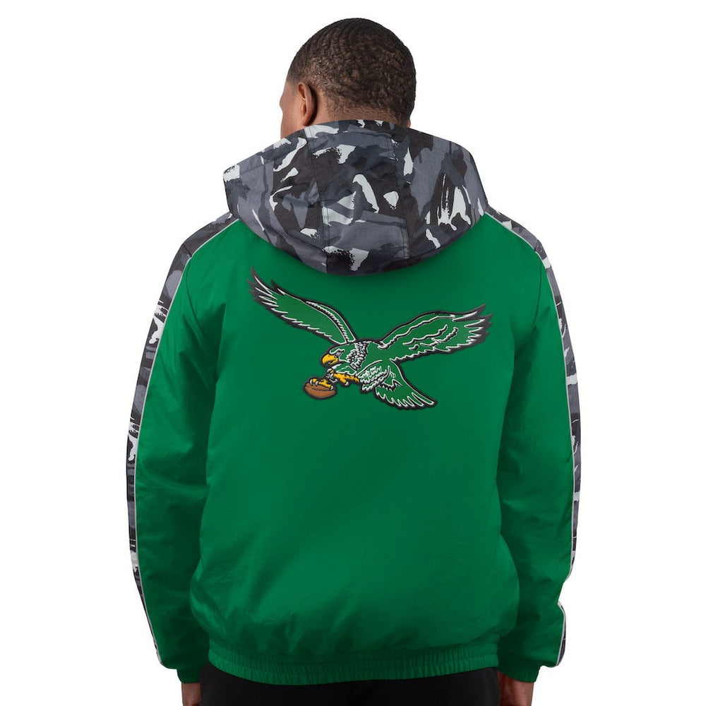 Philadelphia Eagles Starter Thursday Night Gridiron Full-Zip Hoodie Jacket - Kelly Green on sale