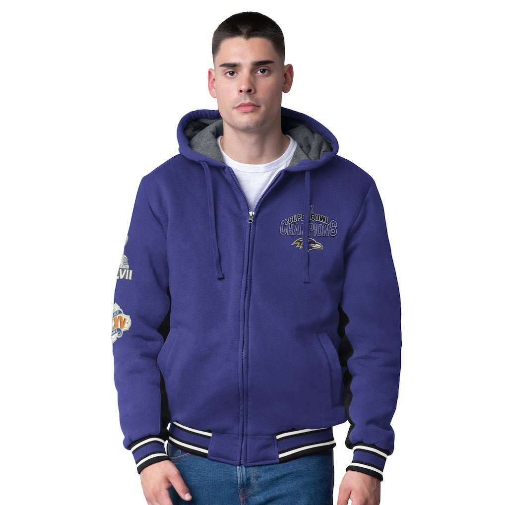 Baltimore Ravens G-III Extreme No Huddle Commemorative Full-Zip Hoodie Jacket - Purple outlet