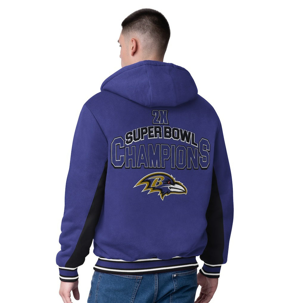 Baltimore Ravens G-III Extreme No Huddle Commemorative Full-Zip Hoodie Jacket - Purple outlet