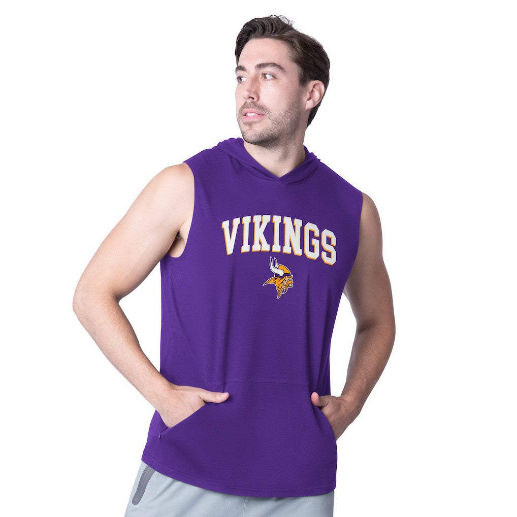 Minnesota Vikings MSX by Michael Strahan Action Sleeveless Pullover Hoodie - Purple outlet