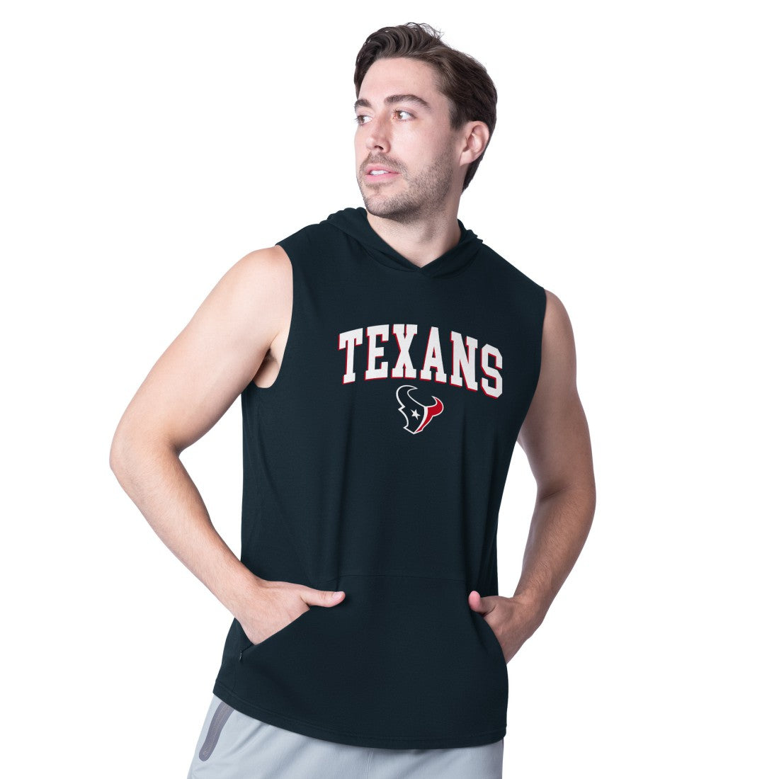 Houston Texans MSX by Michael Strahan Action Sleeveless Pullover Hoodie - Navy cheap