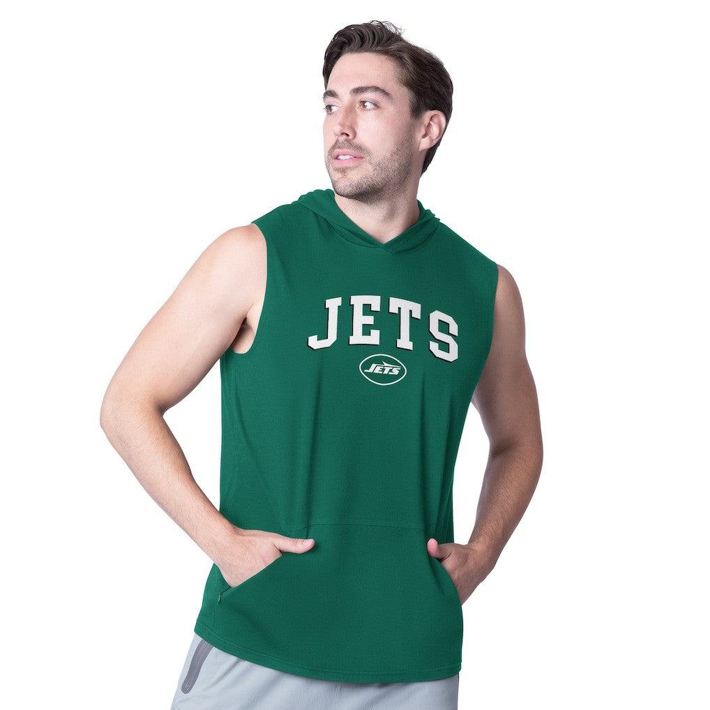 New York Jets MSX by Michael Strahan Action Sleeveless Pullover Hoodie - Green outlet