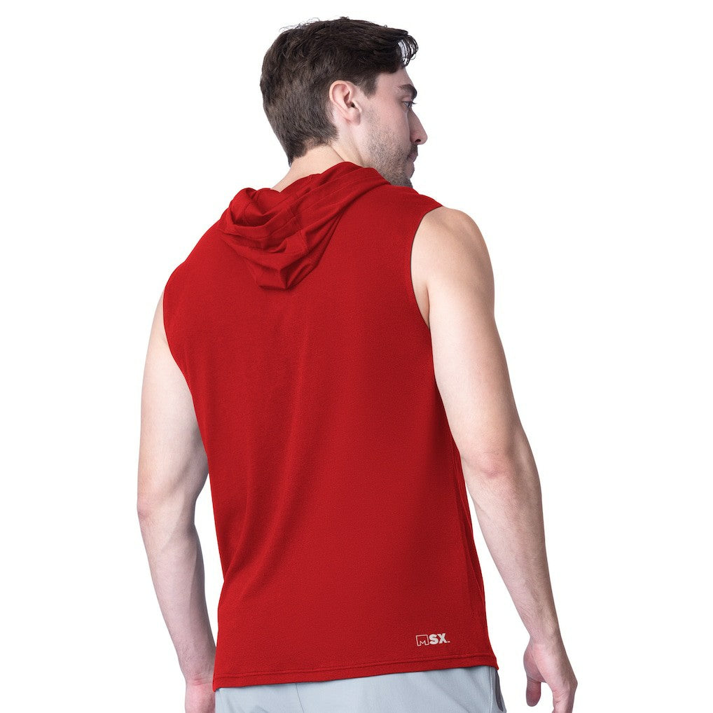 San Francisco 49ers MSX by Michael Strahan Action Sleeveless Pullover Hoodie - Scarlet online