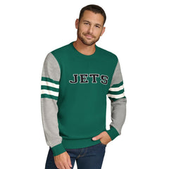New York Jets Tommy Hilfiger Acrylic Crewneck Pullover Sweater - Green/Heather Gray sale