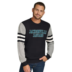 Jacksonville Jaguars Tommy Hilfiger Acrylic Crewneck Pullover Sweater - Black/Heather Gray online