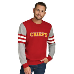 Kansas City Chiefs Tommy Hilfiger Acrylic Crewneck Pullover Sweater - Red/Heather Gray online
