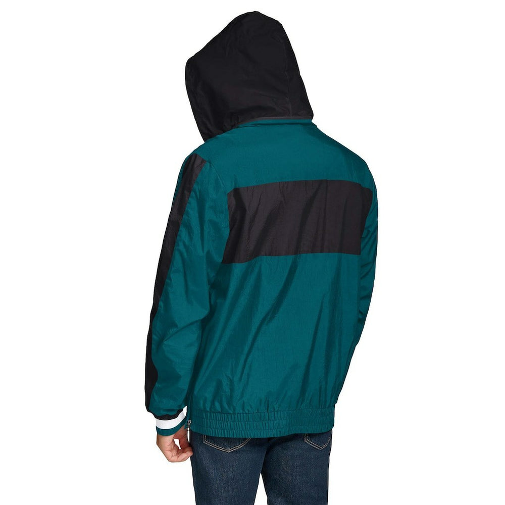 Philadelphia Eagles Tommy Hilfiger Gael Lightweight Half-Zip Hoodie Jacket - Green discount